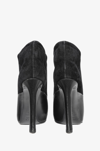 Jimmy Choo Diad Black Suede & Nappa Leather Ankle Boots