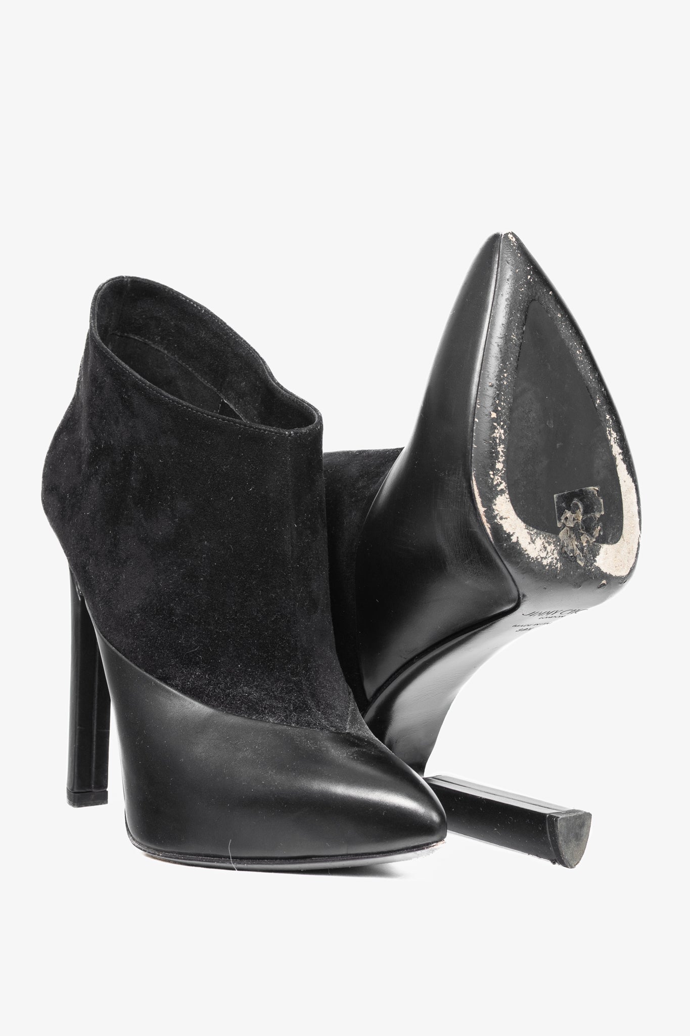 Jimmy Choo Diad Black Suede & Nappa Leather Ankle Boots