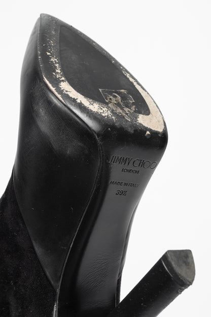 Jimmy Choo Diad Black Suede & Nappa Leather Ankle Boots