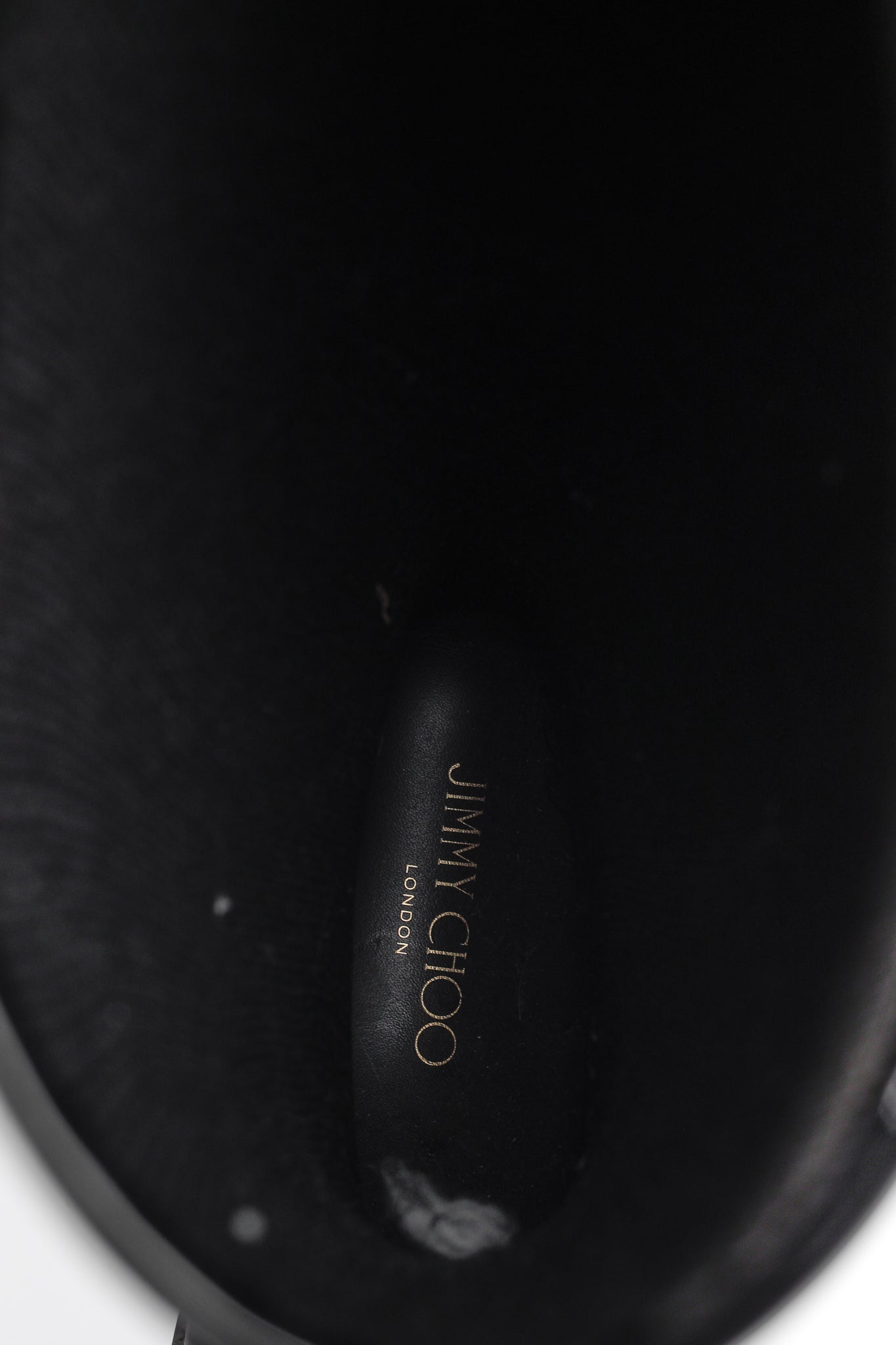 Jimmy Choo Edith Black Rubber Cap-Toe Rain Boots