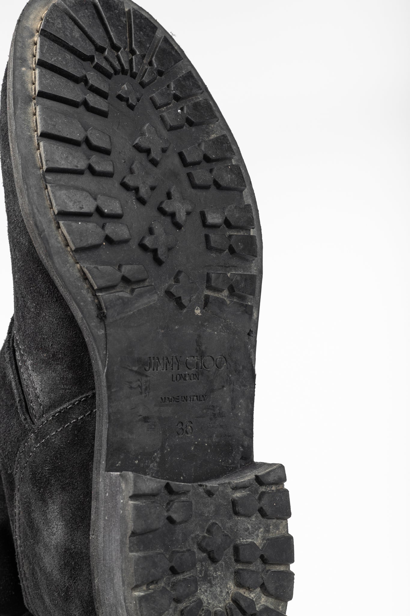 Jimmy Choo Youth Black Suede Buckled Moto Ankle Boots