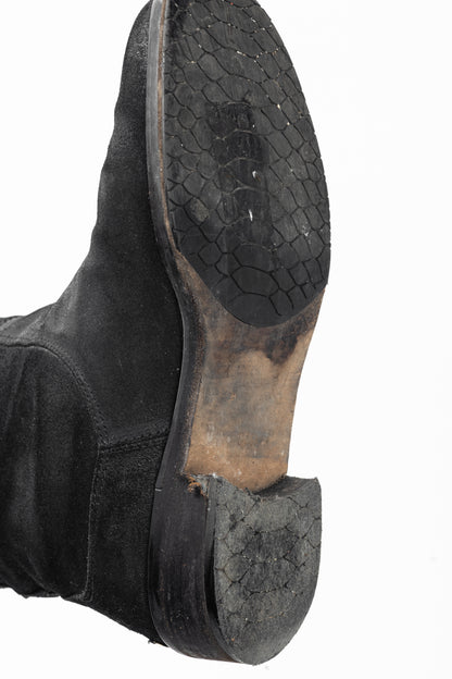 Jimmy Choo Doreen Black Rugged Suede Knee-High Boots