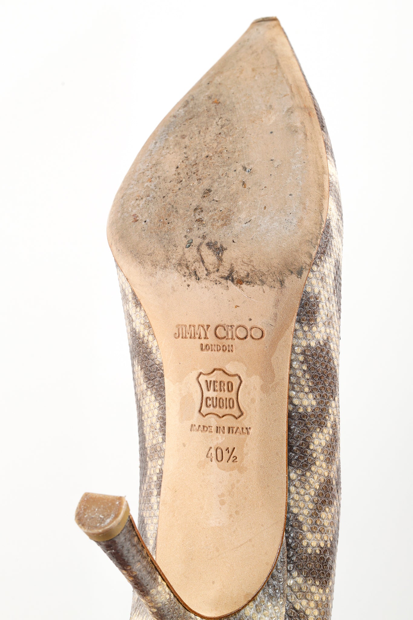 Jimmy Choo Brown Snakeskin Pump Heels