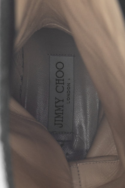 Jimmy Choo Yule Black Knee-High Biker Boots