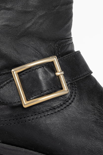Jimmy Choo Yule Black Knee-High Biker Boots