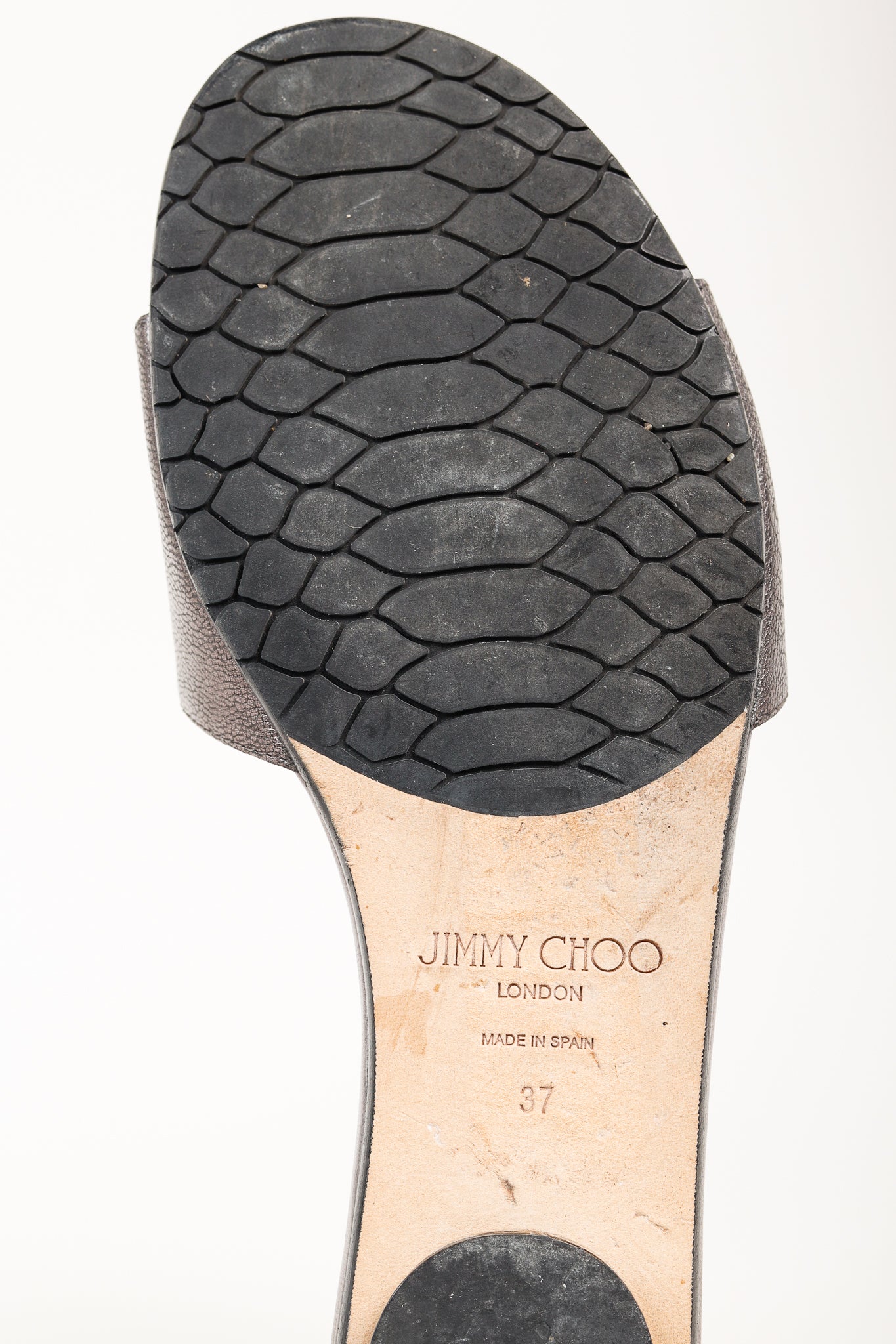 Jimmy Choo Neave Embelllished Floral Light Mocha Leather Sandal