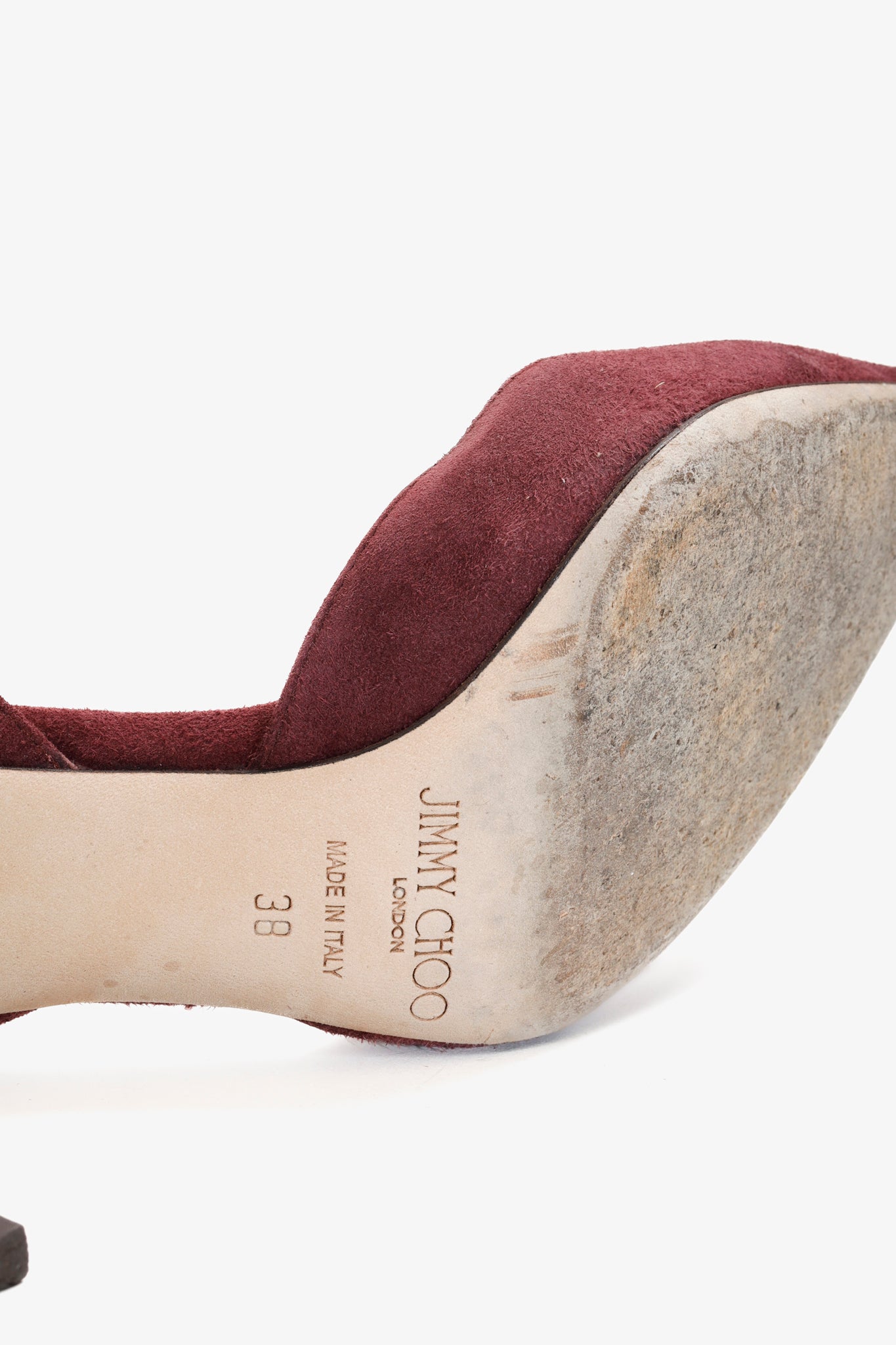 Jimmy Choo Burgundy Suede Addison D'Orsay Pumps