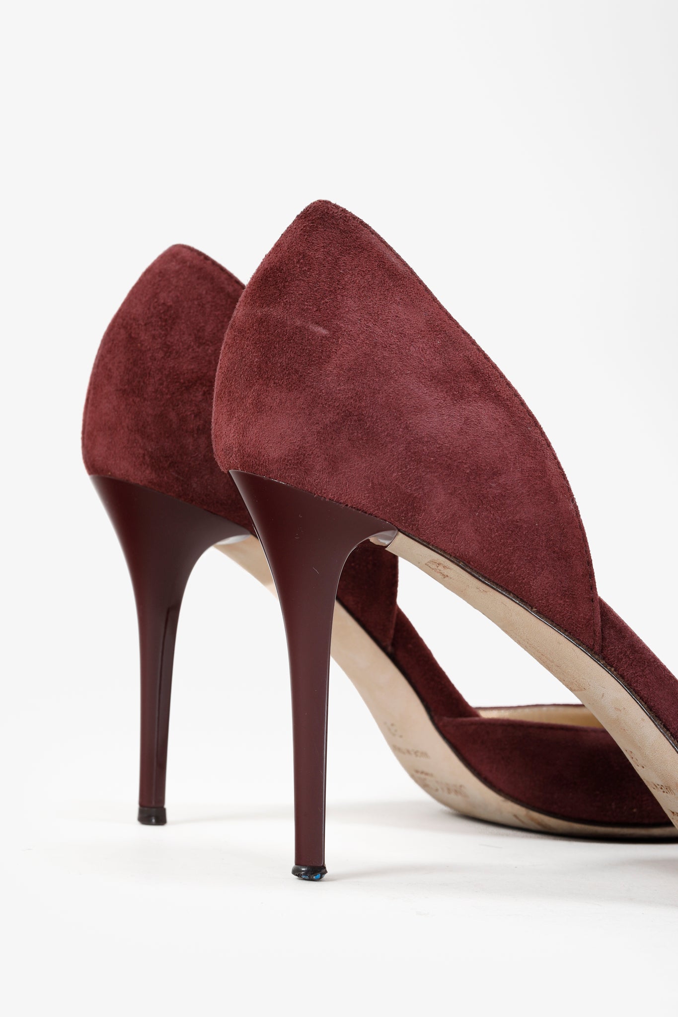 Jimmy Choo Burgundy Suede Addison D'Orsay Pumps