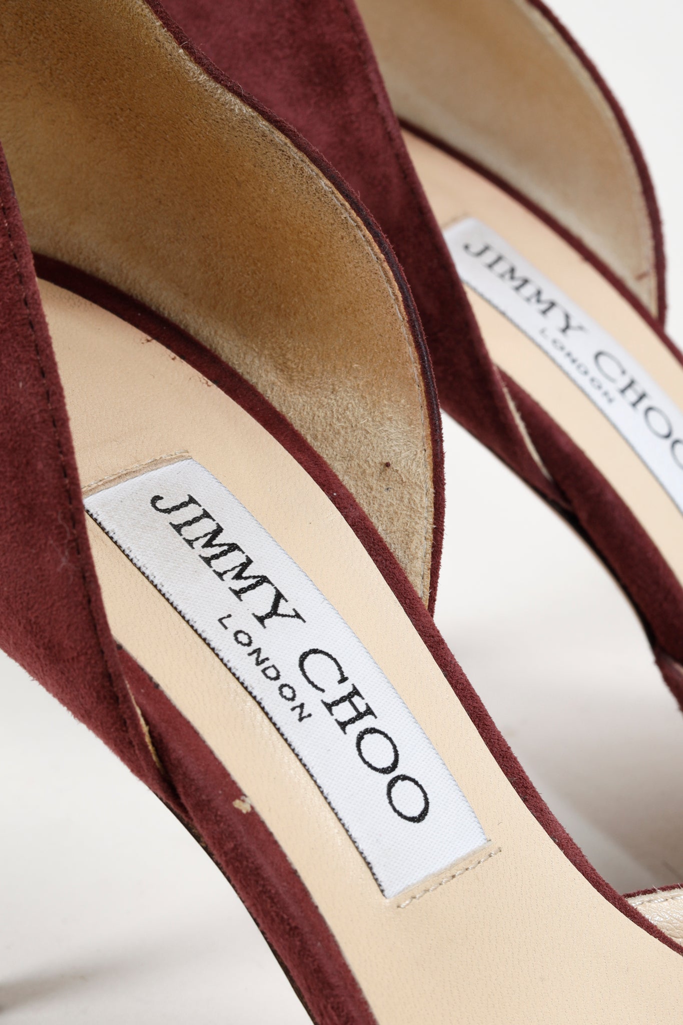 Jimmy Choo Burgundy Suede Addison D'Orsay Pumps