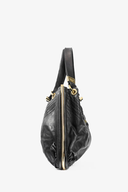 Jimmy Choo Alex Black Leather Hobo