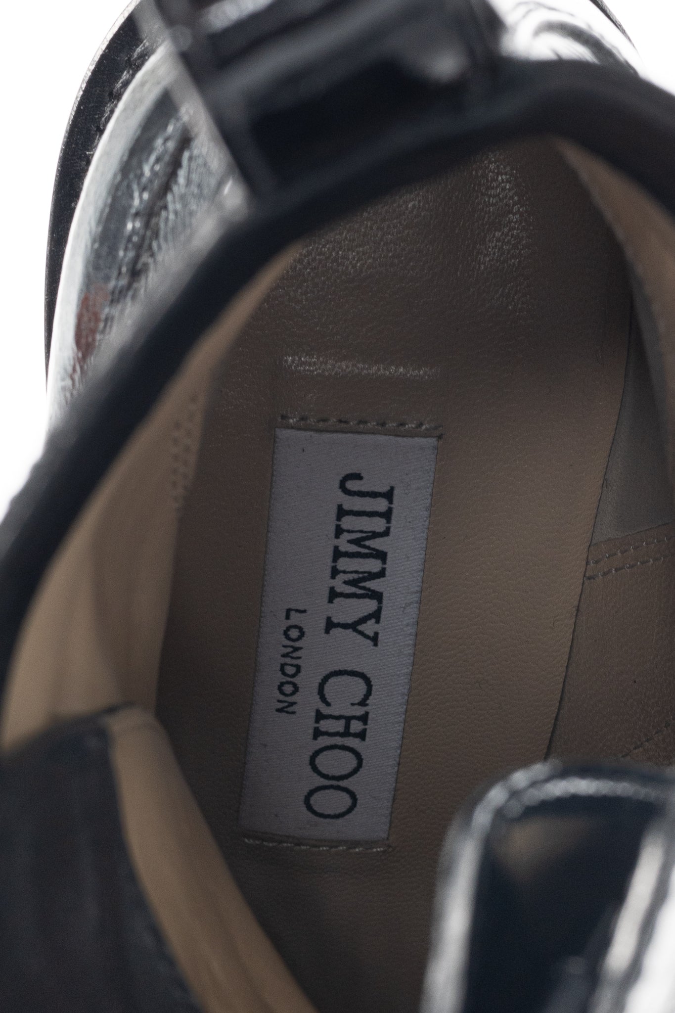 Jimmy Choo Cruz 65 Black Naplack Crystal & Pearl Piece Combat Boots