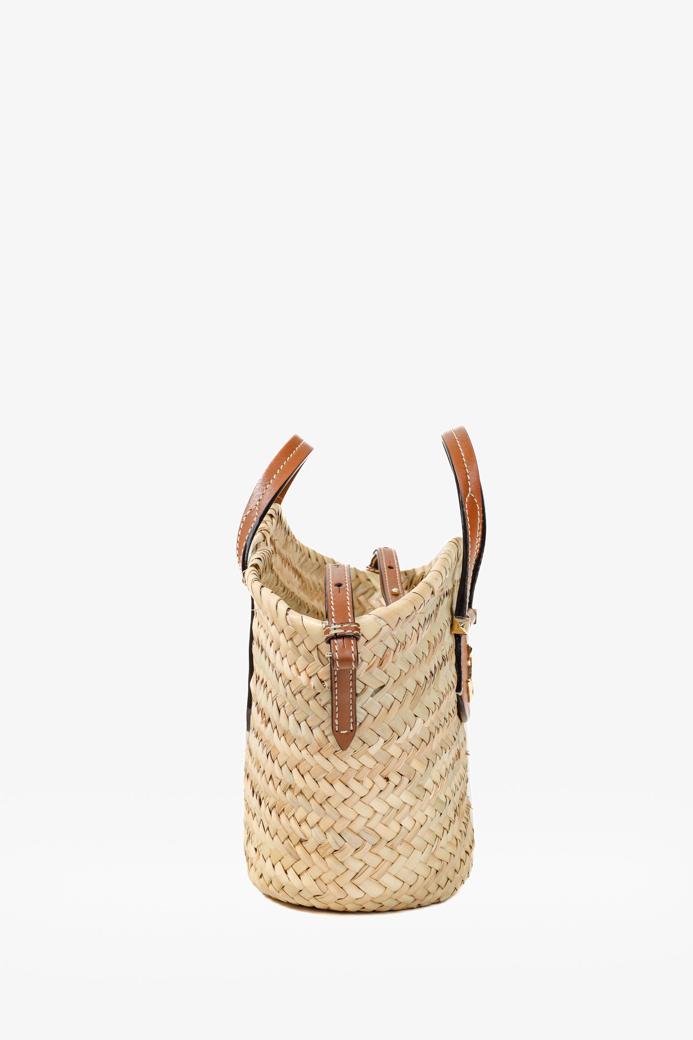 Jimmy Choo Macy Small Raffia Cross-Body Tote Bag