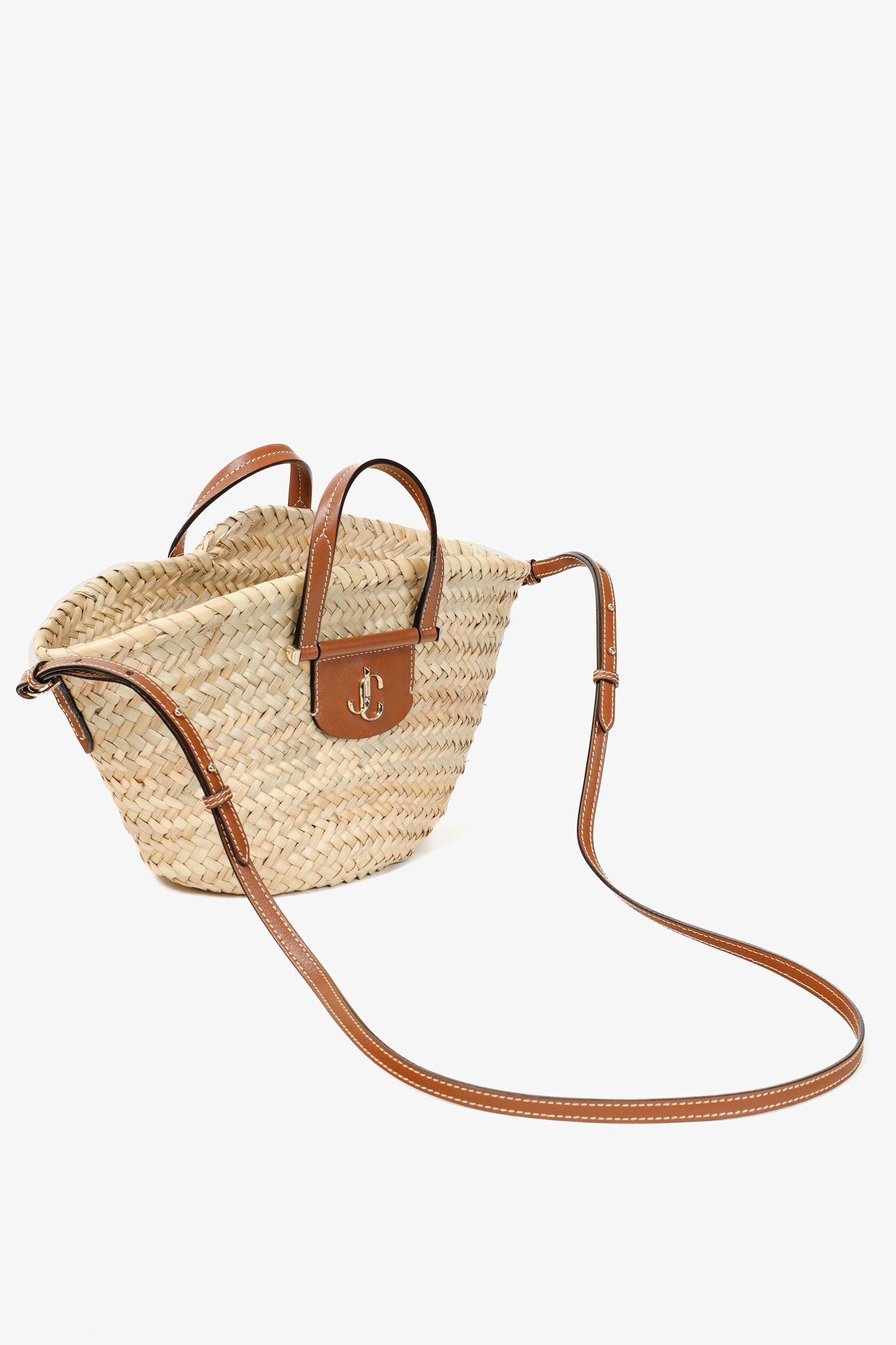 Jimmy Choo Macy Small Raffia Cross-Body Tote Bag – Blogger Armoire