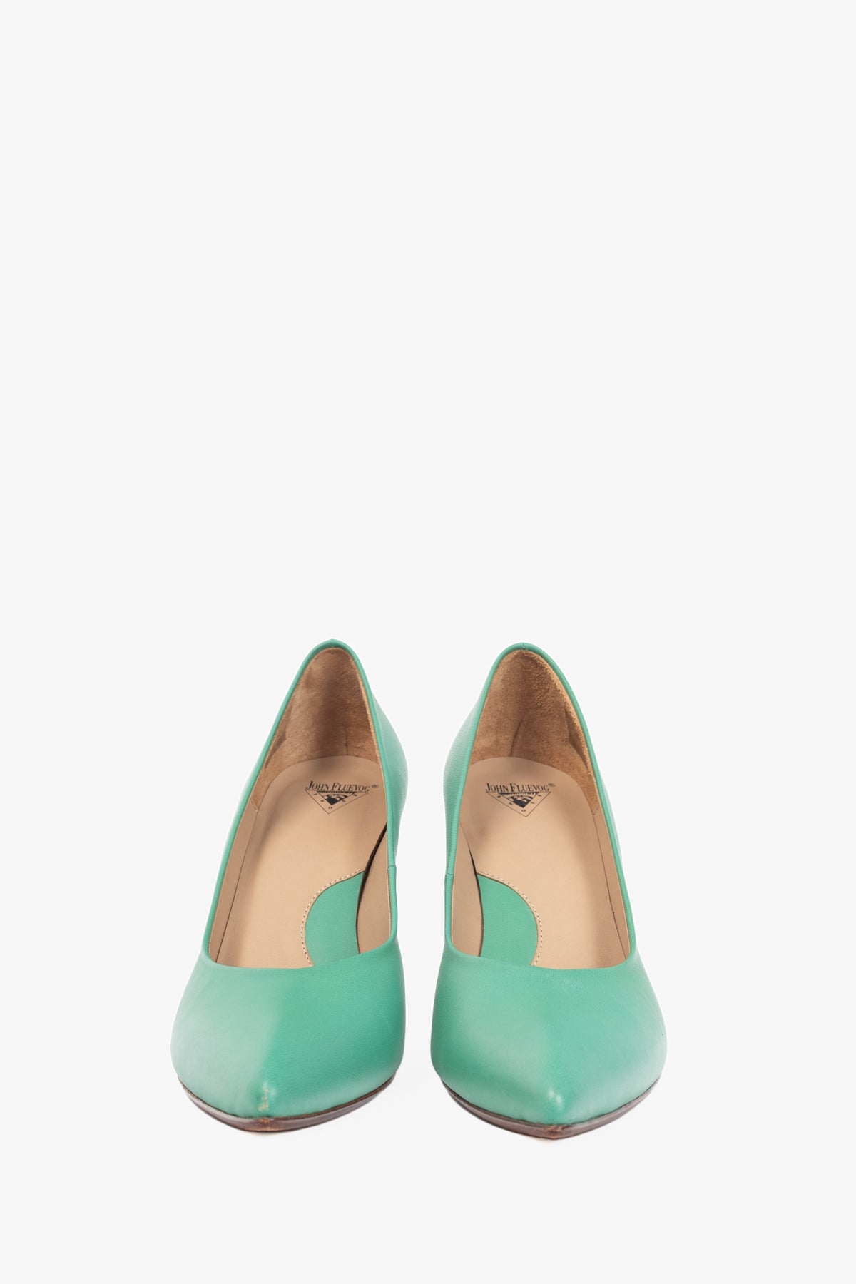 John Fluevog Twist Boogaloo Mint Pointed-Toe Pumps