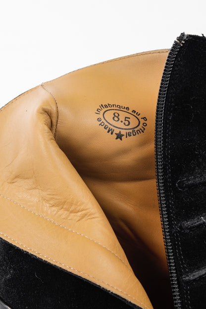 John Fluevog Dolores Black Outseamed Ankle Boots