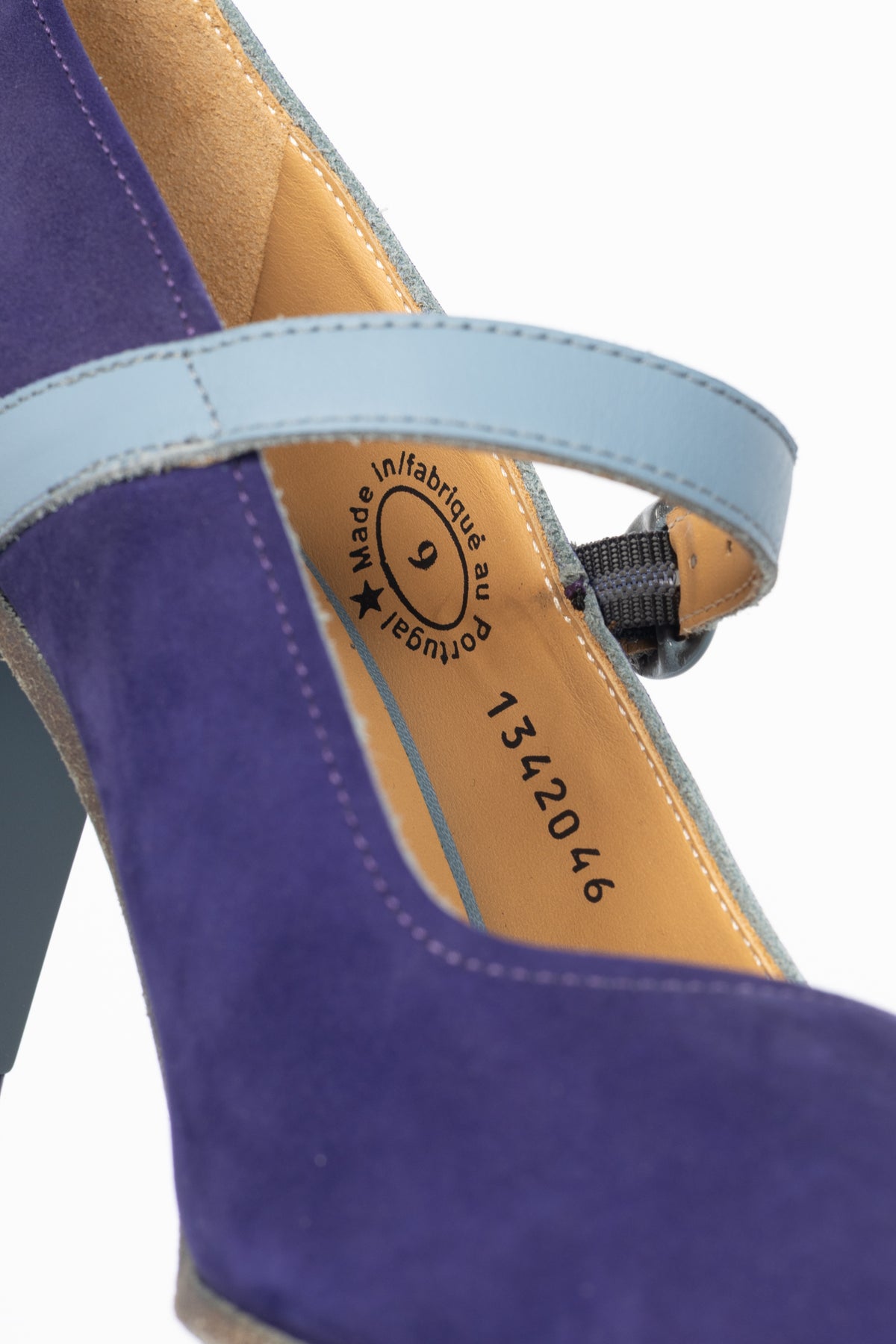 John Fluevog Colour Joanne Purple & Blue Colour-Block Mary Jane Heels