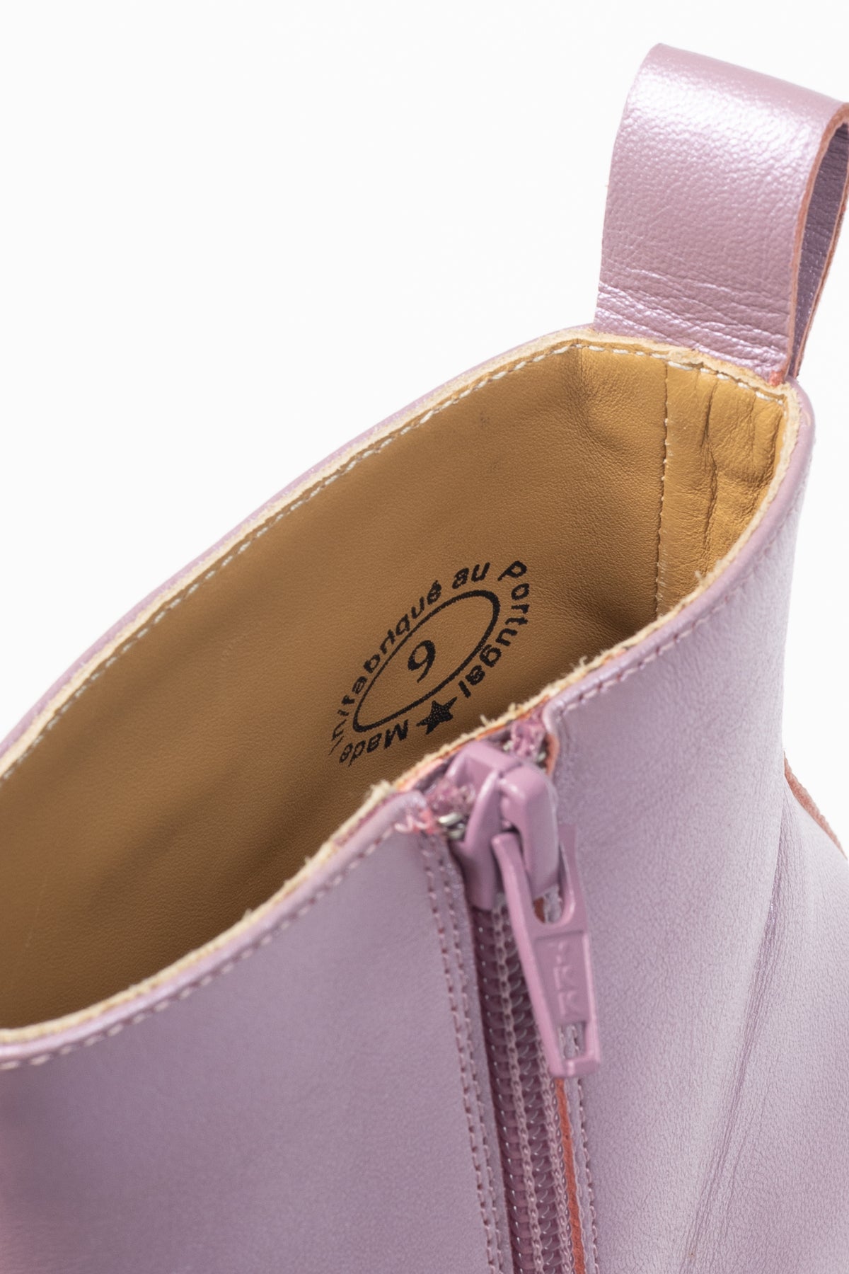 John Fluevog F-Trip Etta Pink Leather Ankle Boots