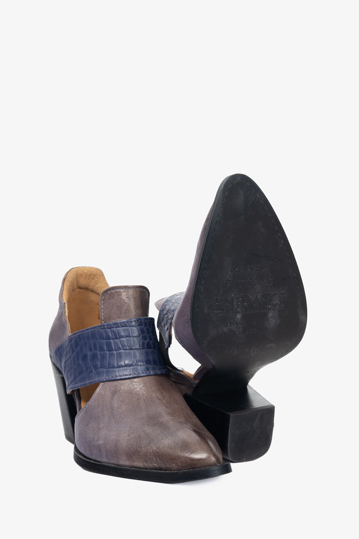 John Fluevog Entrance Room 502 Open-Sided Bumped Toe Heels