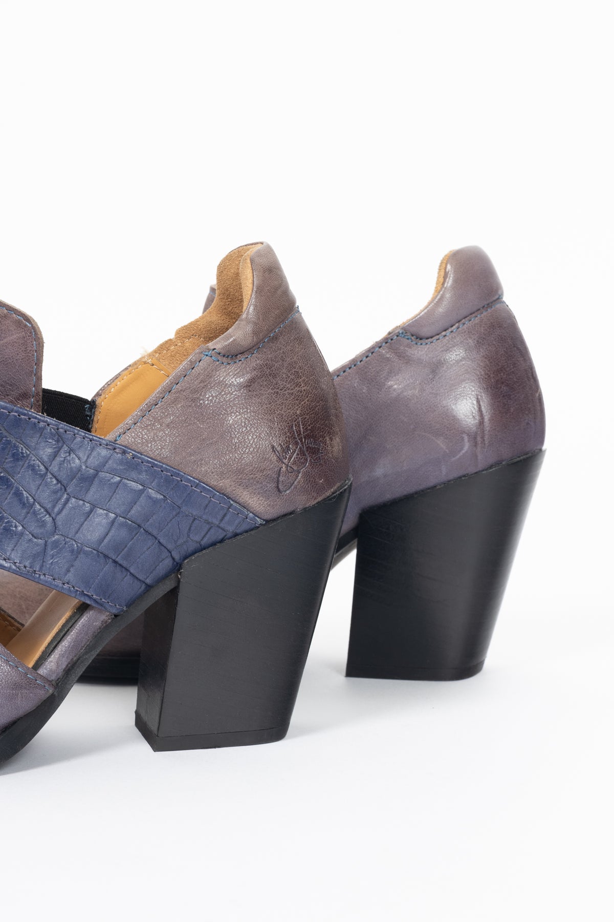 John Fluevog Entrance Room 502 Open-Sided Bumped Toe Heels