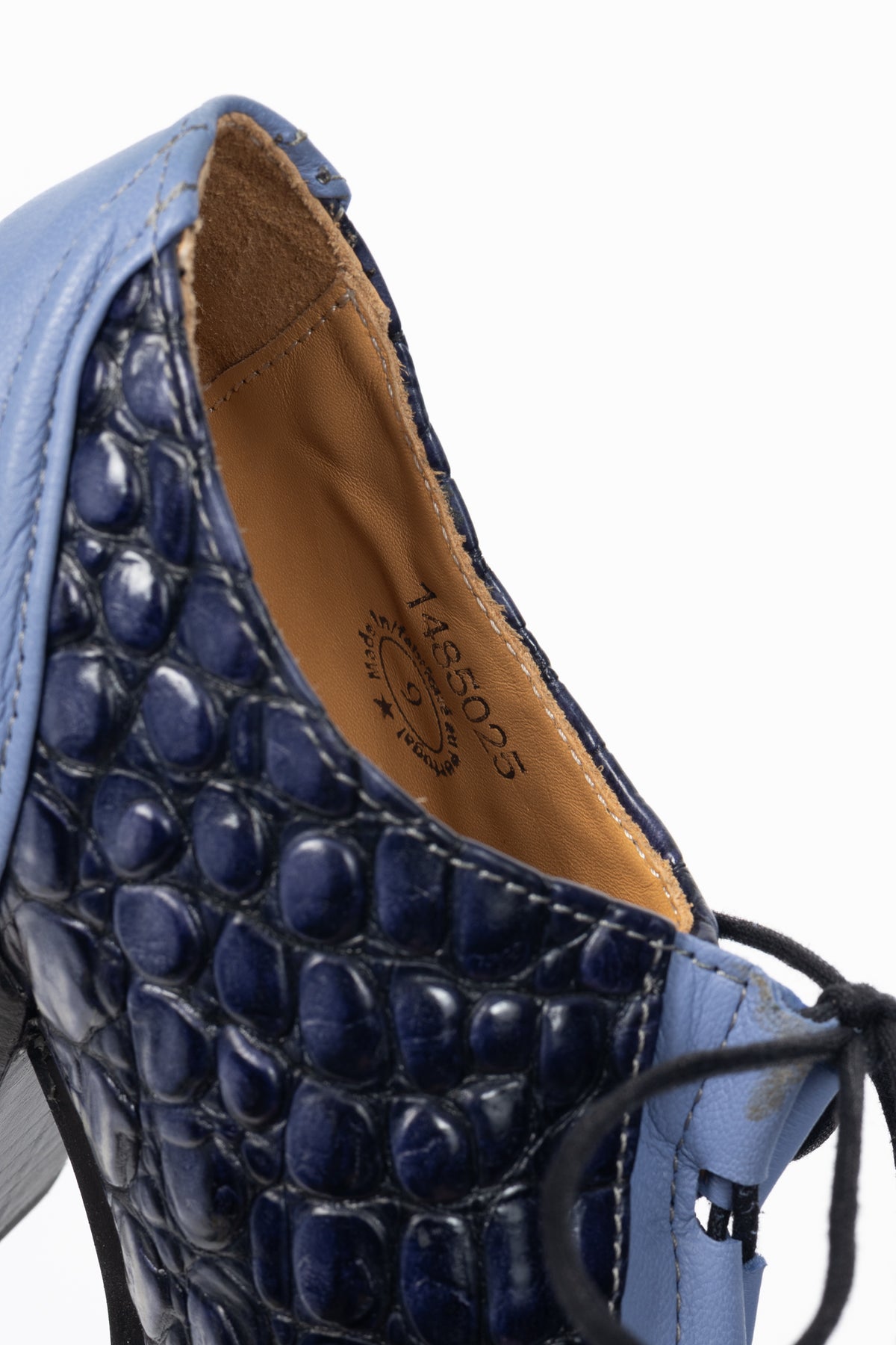 John Fluevog Entrance Room 112 Blue & Blue Dragon Lace-Up Shoes