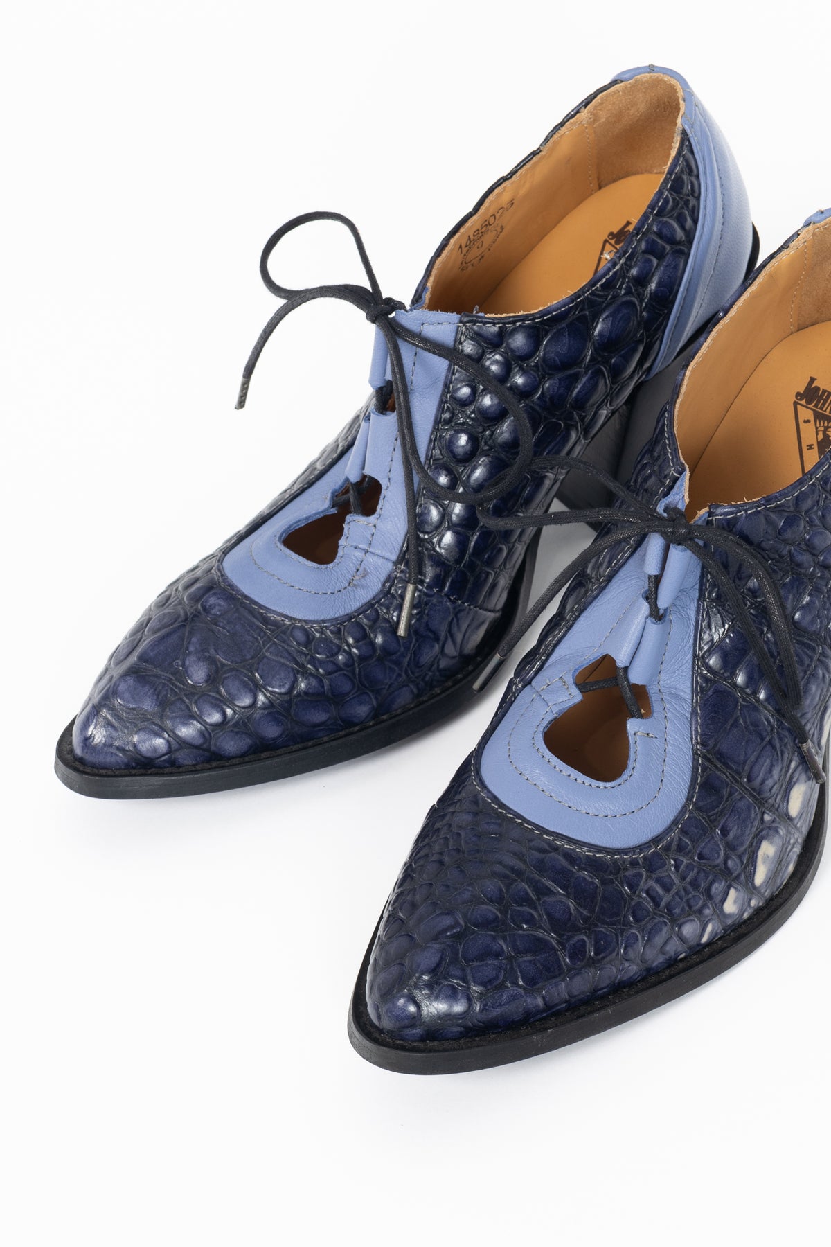John Fluevog Entrance Room 112 Blue & Blue Dragon Lace-Up Shoes