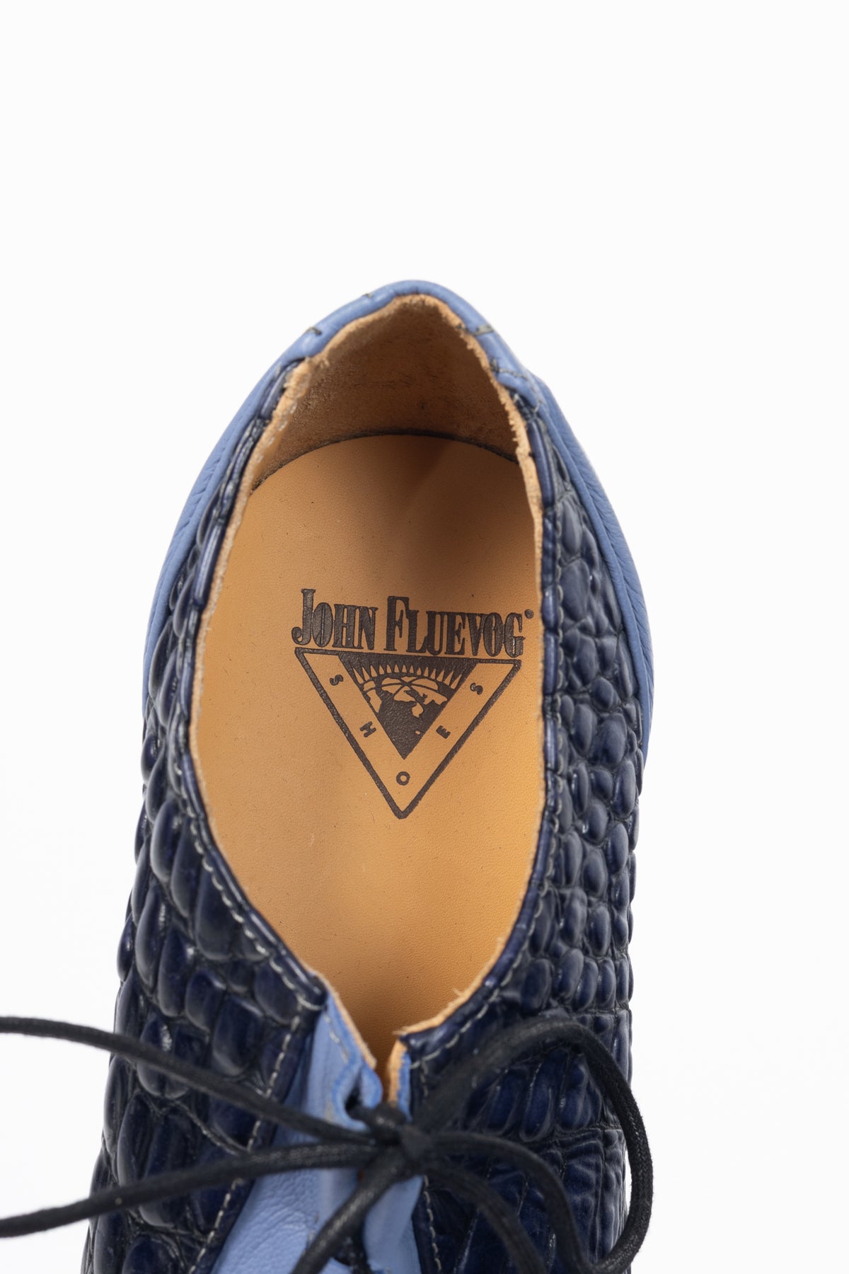 John Fluevog Entrance Room 112 Blue & Blue Dragon Lace-Up Shoes