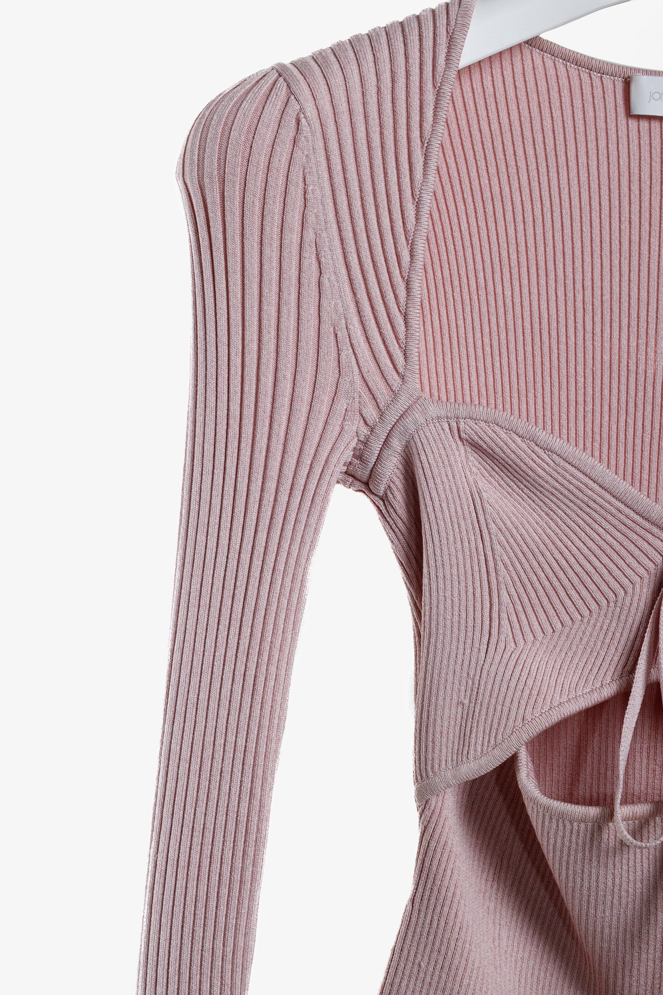 Jonathan Simkhai Pink Ribbed Sweetheart Top