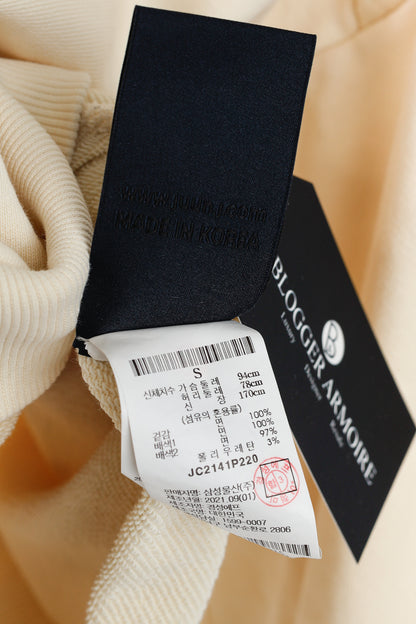 JUUN.J Cream Cotton French-Terry Graphic Crewneck Sweatshirt