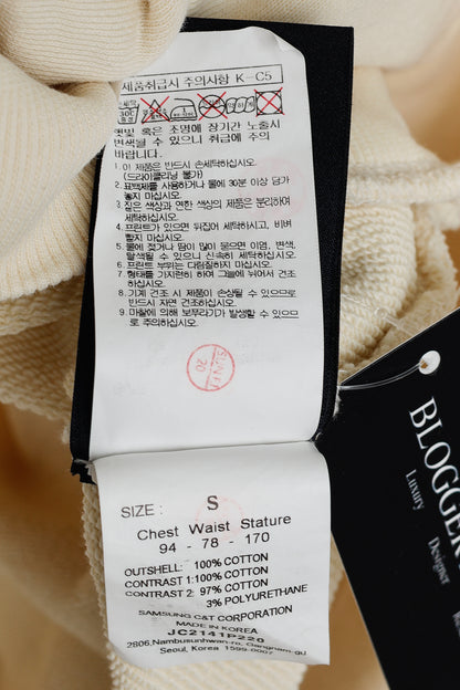 JUUN.J Cream Cotton French-Terry Graphic Crewneck Sweatshirt
