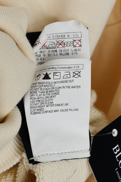 JUUN.J Cream Cotton French-Terry Graphic Crewneck Sweatshirt