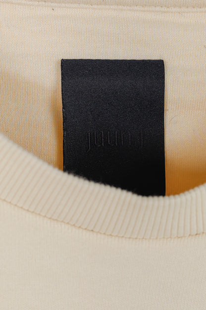 JUUN.J Cream Cotton French-Terry Graphic Crewneck Sweatshirt