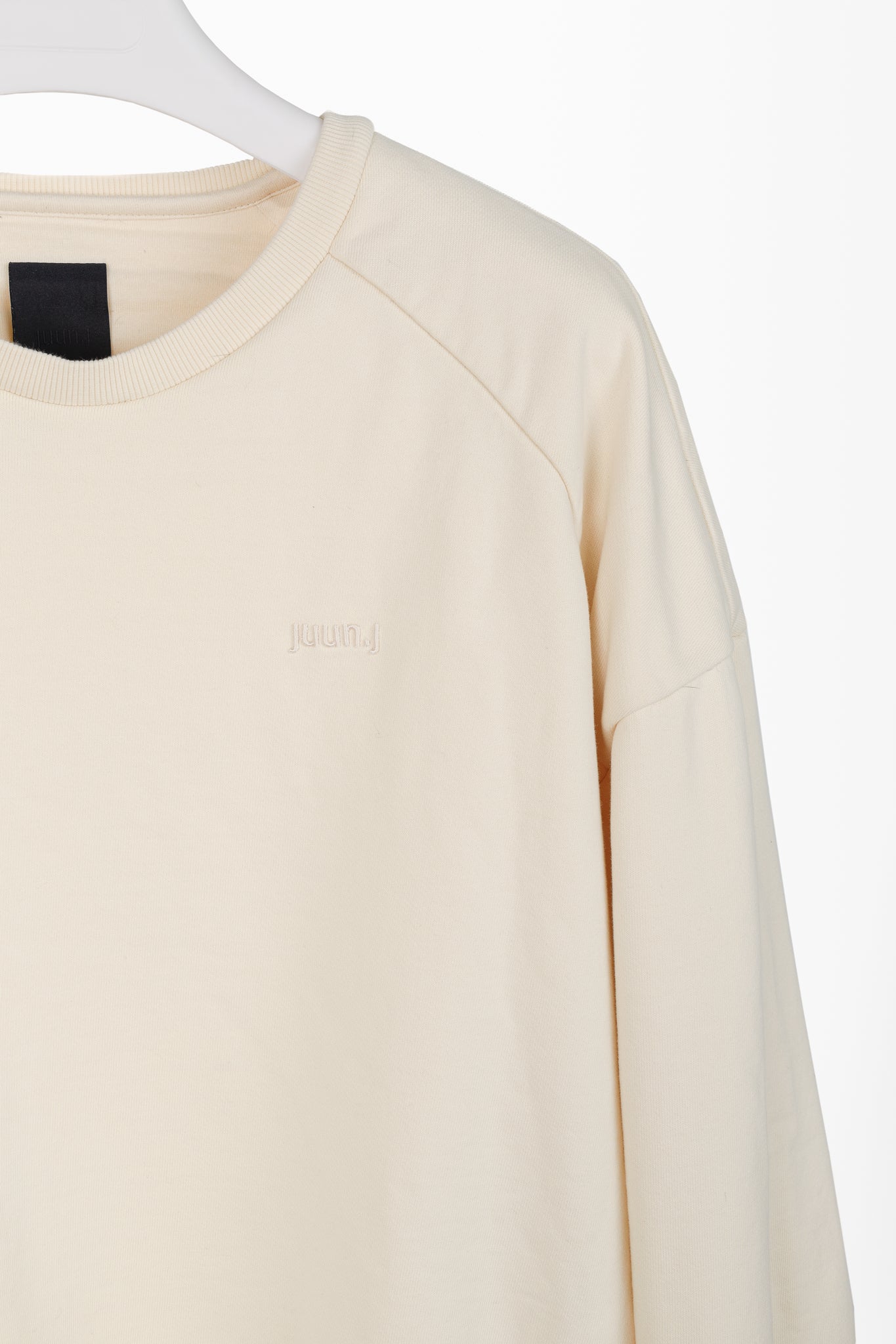 JUUN.J Cream Cotton French-Terry Graphic Crewneck Sweatshirt