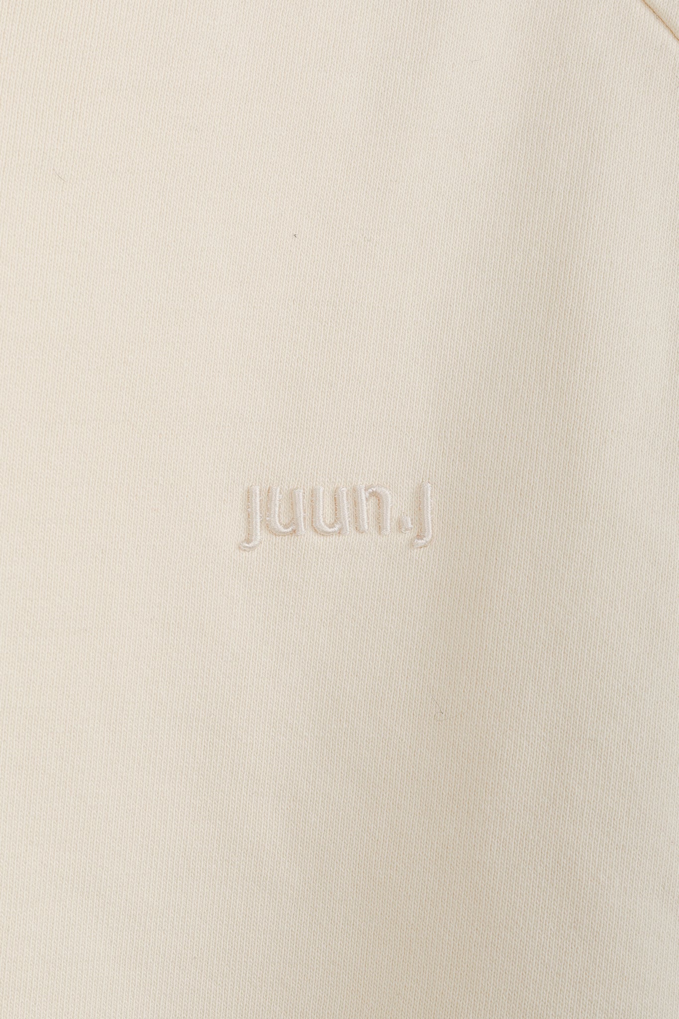 JUUN.J Cream Cotton French-Terry Graphic Crewneck Sweatshirt