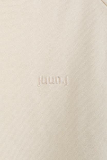 JUUN.J Cream Cotton French-Terry Graphic Crewneck Sweatshirt