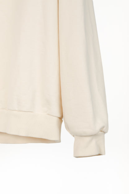 JUUN.J Cream Cotton French-Terry Graphic Crewneck Sweatshirt
