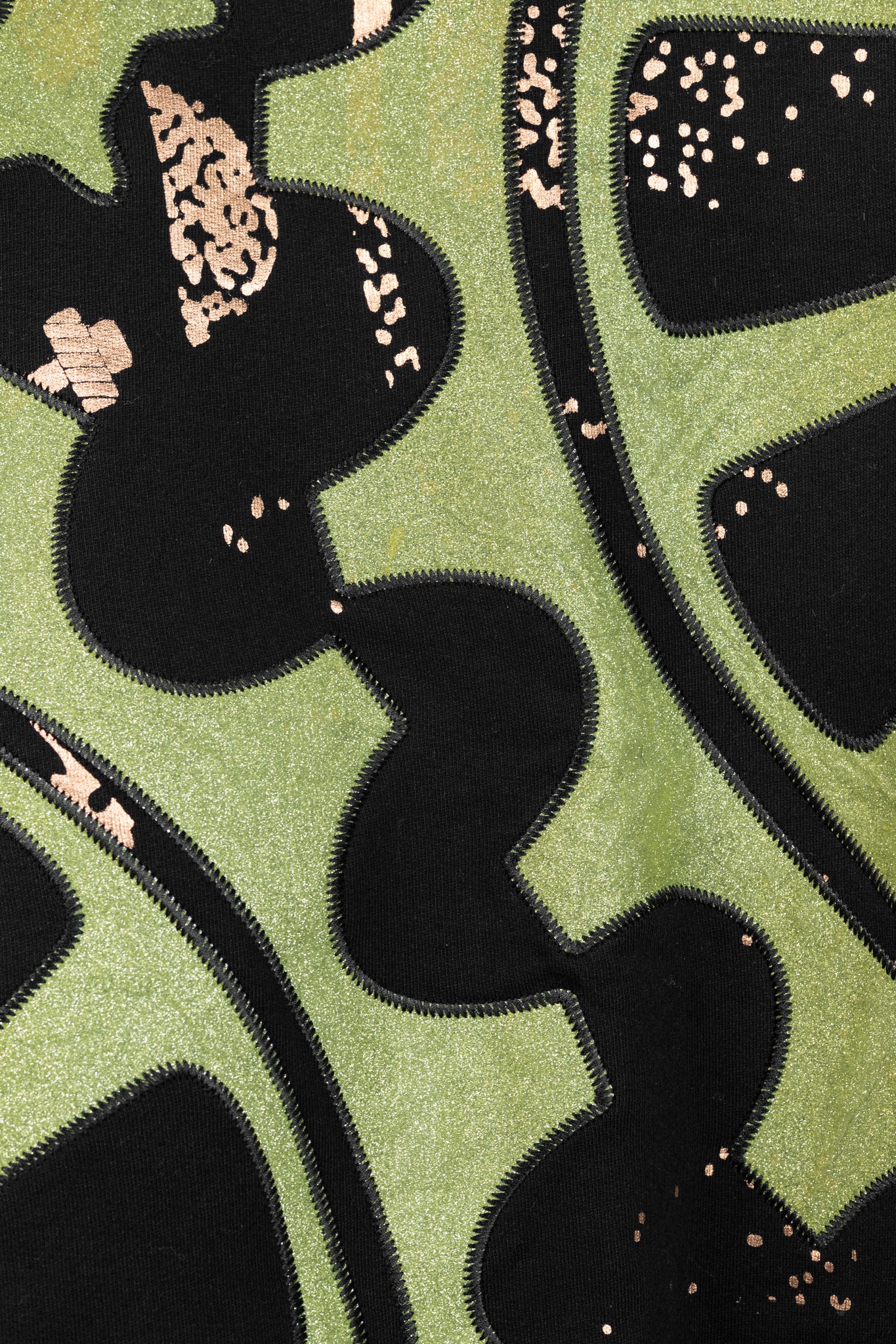 Kenzo Black & Green Gear-Patch Cotton Sweatshirt