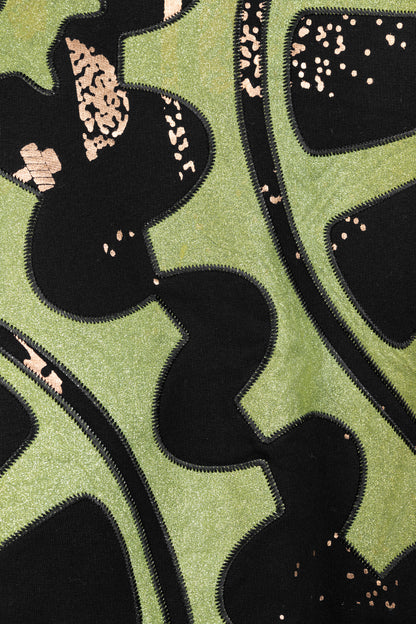 Kenzo Black & Green Gear-Patch Cotton Sweatshirt