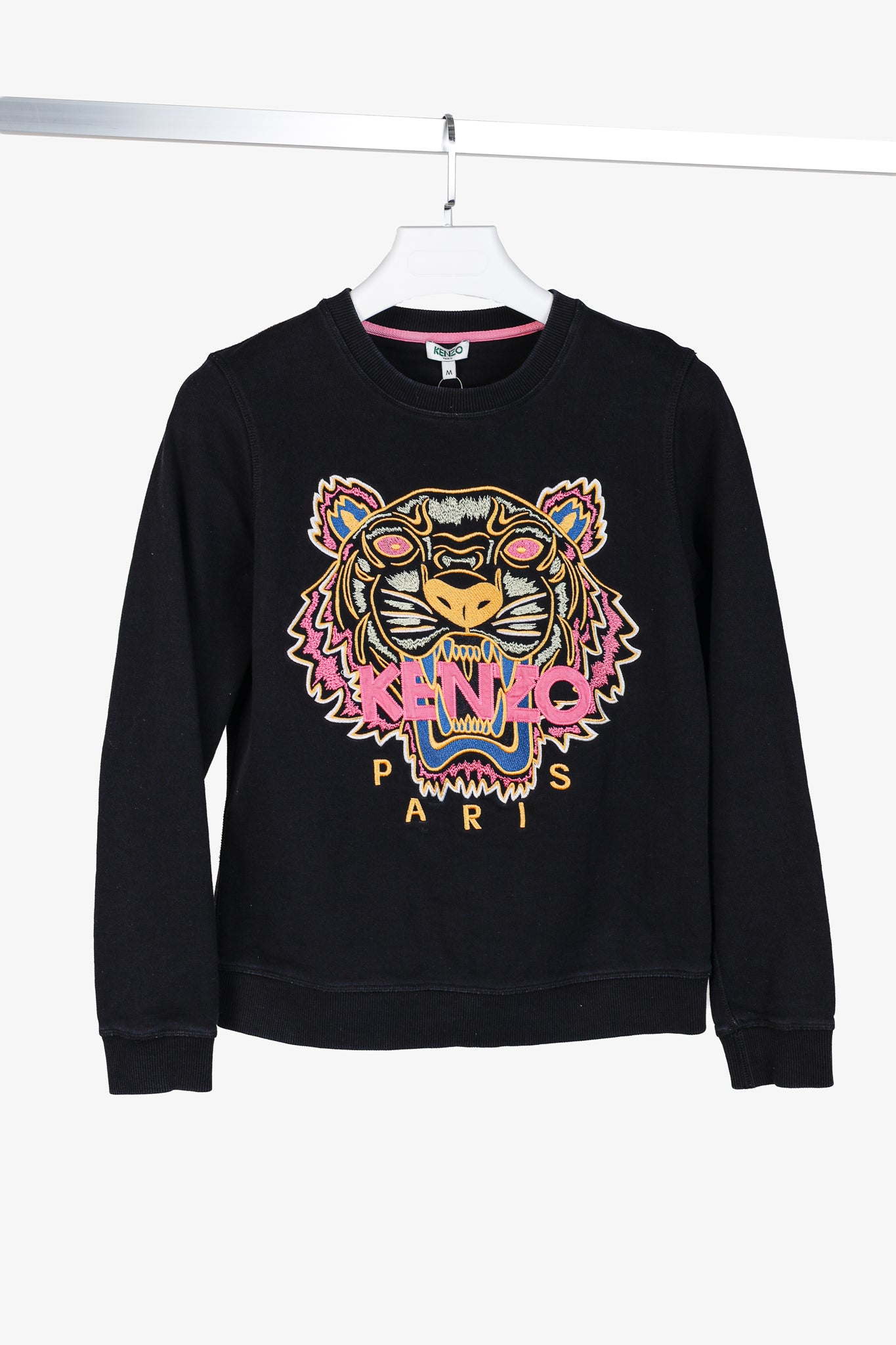 KENZO Black 'The Light' Embroidered Tiger Brushed Cotton Sweatshirt