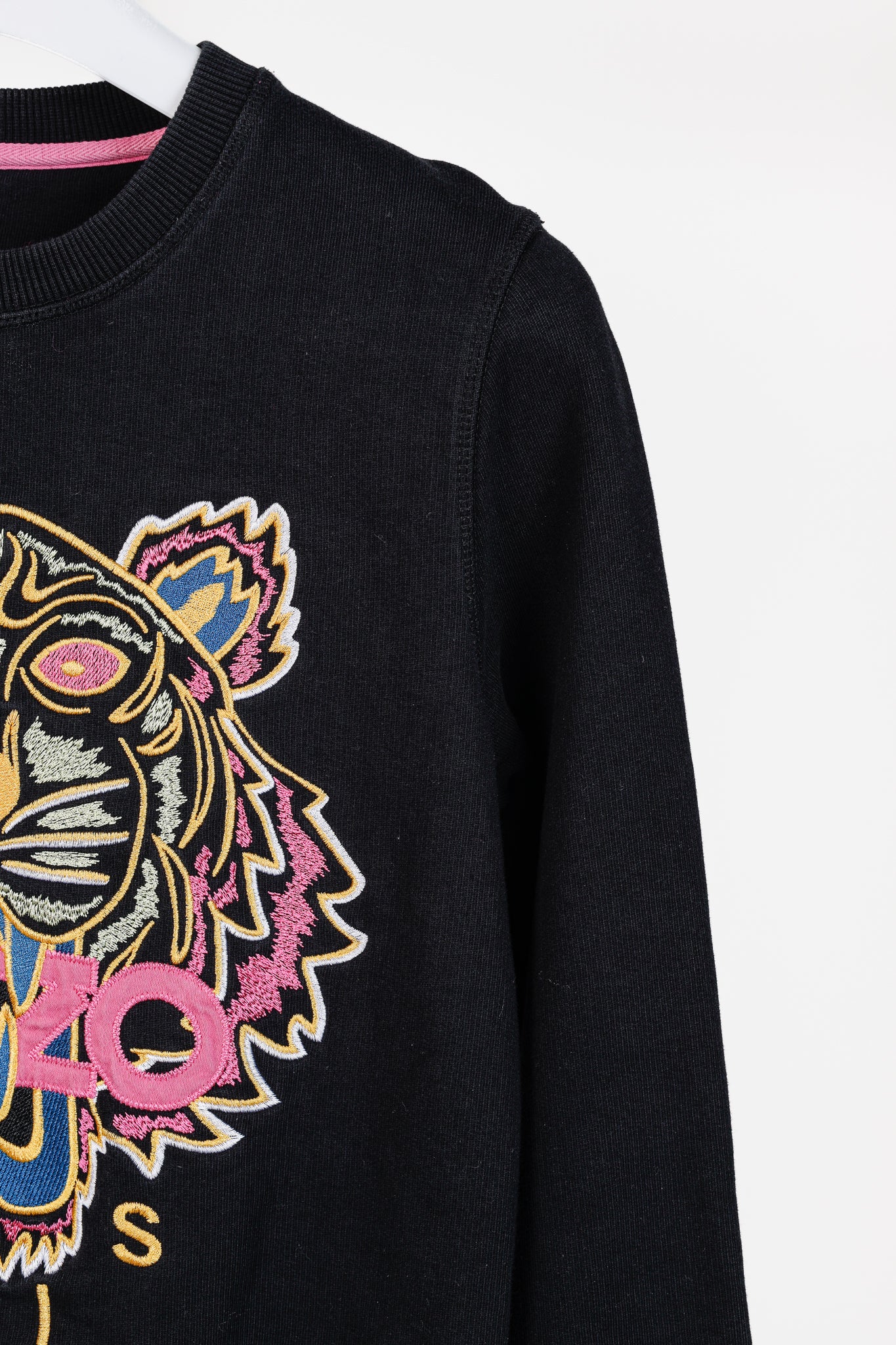 KENZO Black 'The Light' Embroidered Tiger Brushed Cotton Sweatshirt