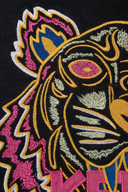 KENZO Black 'The Light' Embroidered Tiger Brushed Cotton Sweatshirt