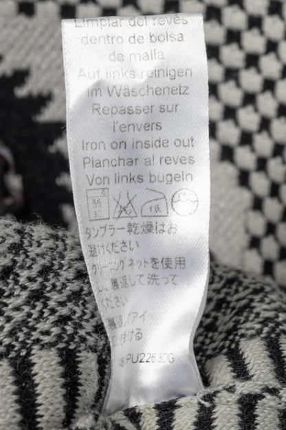 Kenzo Grey Wool-Blend Gear Jacquard Sweater