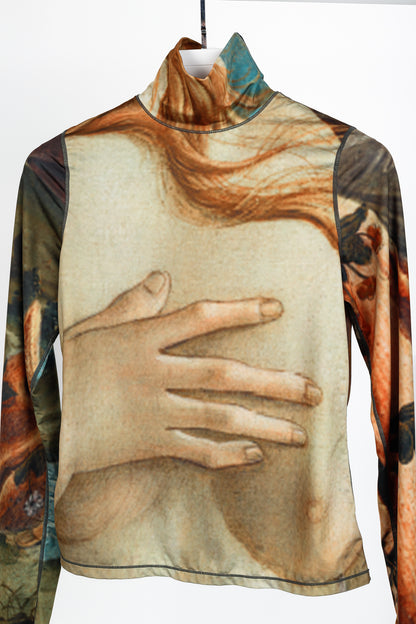 KIMHEKIM SS/21 Multicolour Botticelli Print Jersey Turtleneck