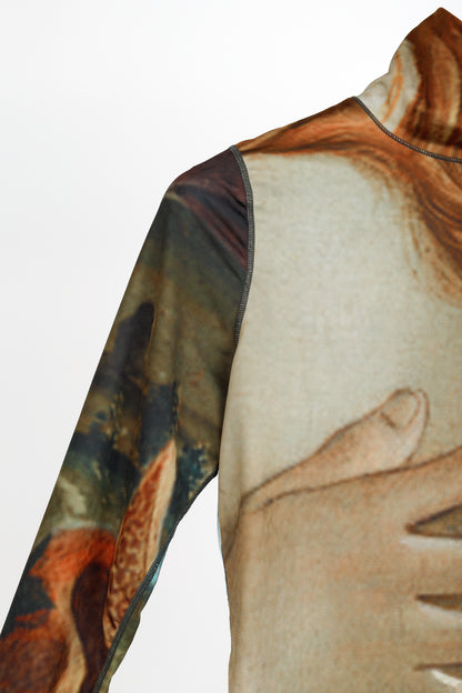 KIMHEKIM SS/21 Multicolour Botticelli Print Jersey Turtleneck