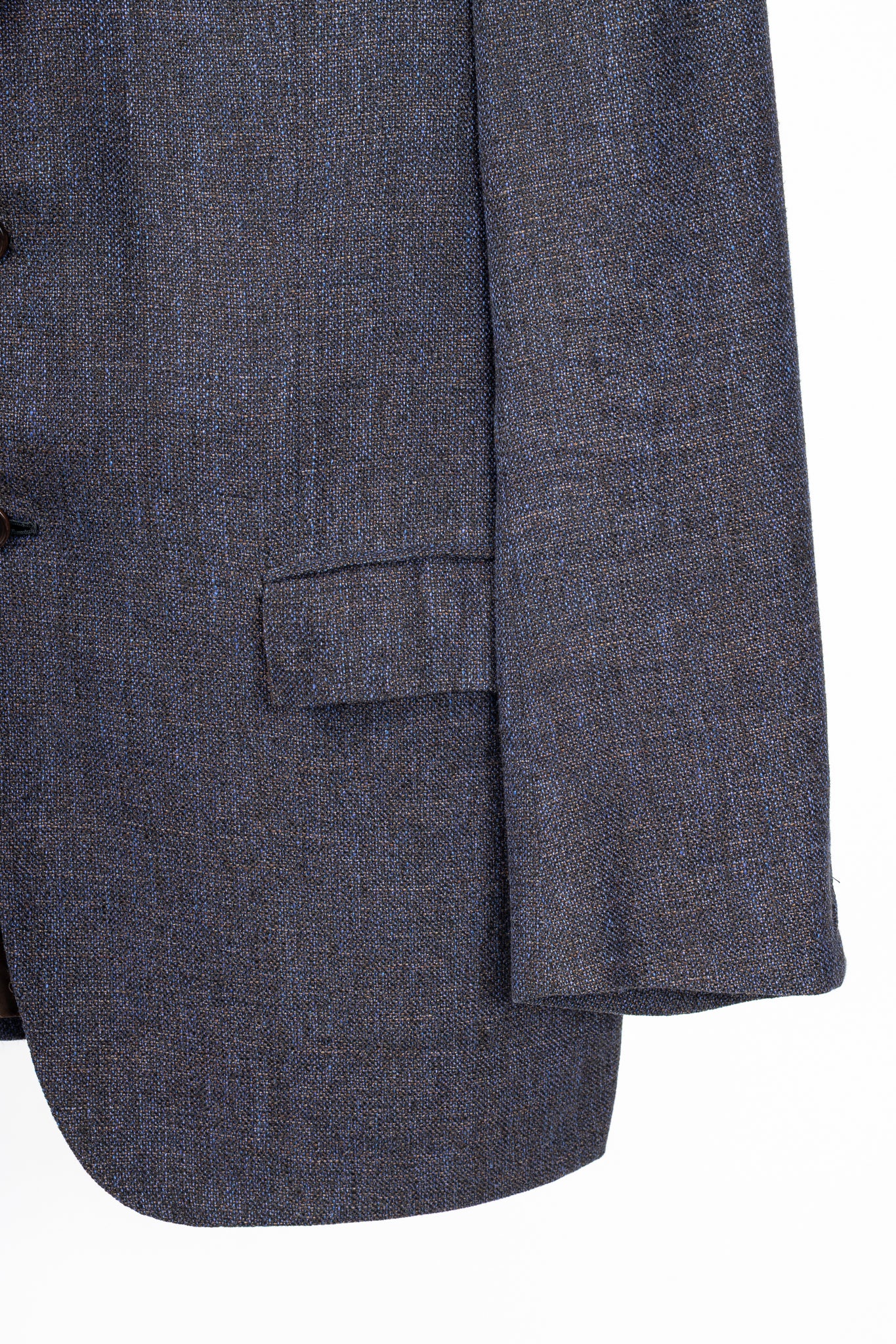 Kiton Indigo Silk. Linen & Cashmere-Blend Blazer