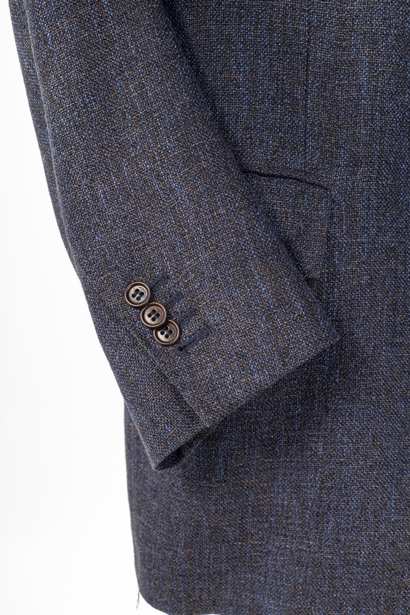 Kiton Indigo Silk. Linen & Cashmere-Blend Blazer