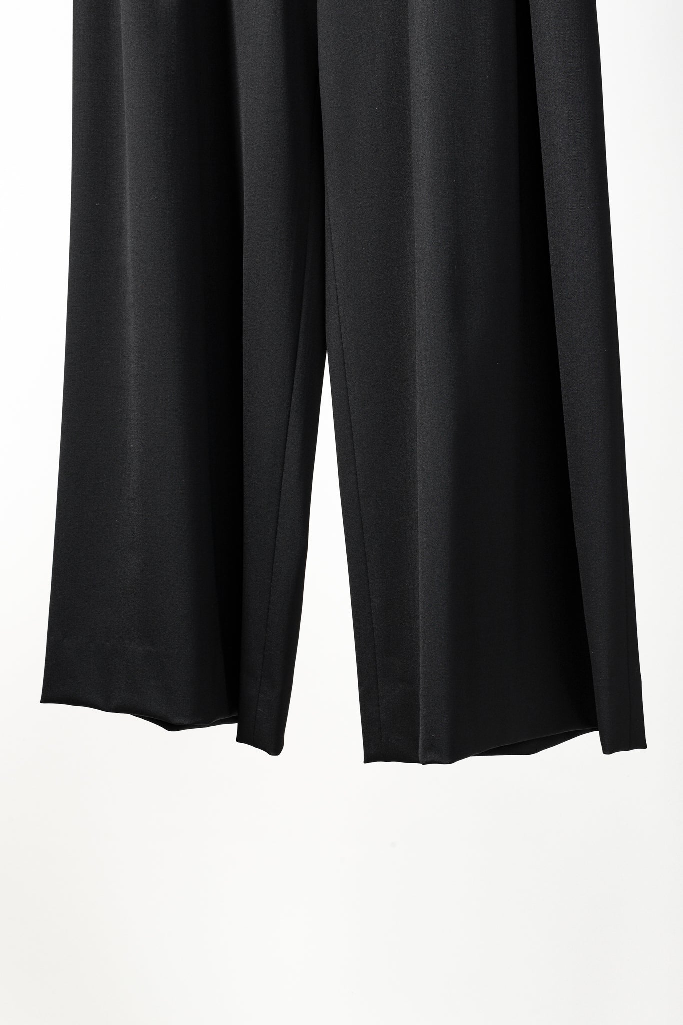 Lafayette 148 Black Pleated Front Wide Wool Pant