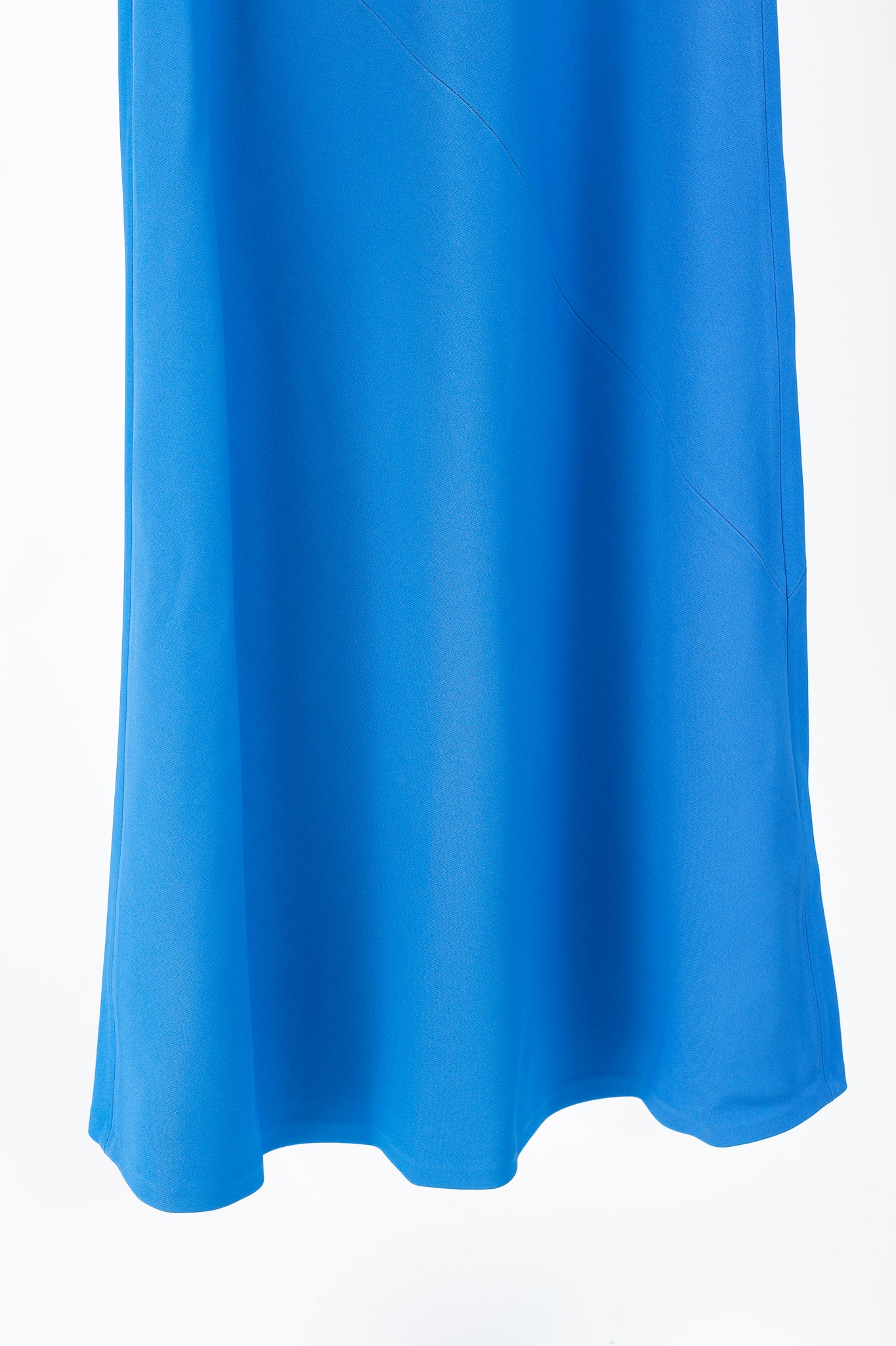 Lafayette 148 Classic Cobalt Cap-Sleeve V-Back Gown