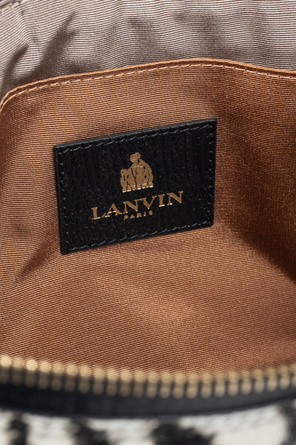 Lanvin Zebra Pony-Hair & Leather Oversized Clutch