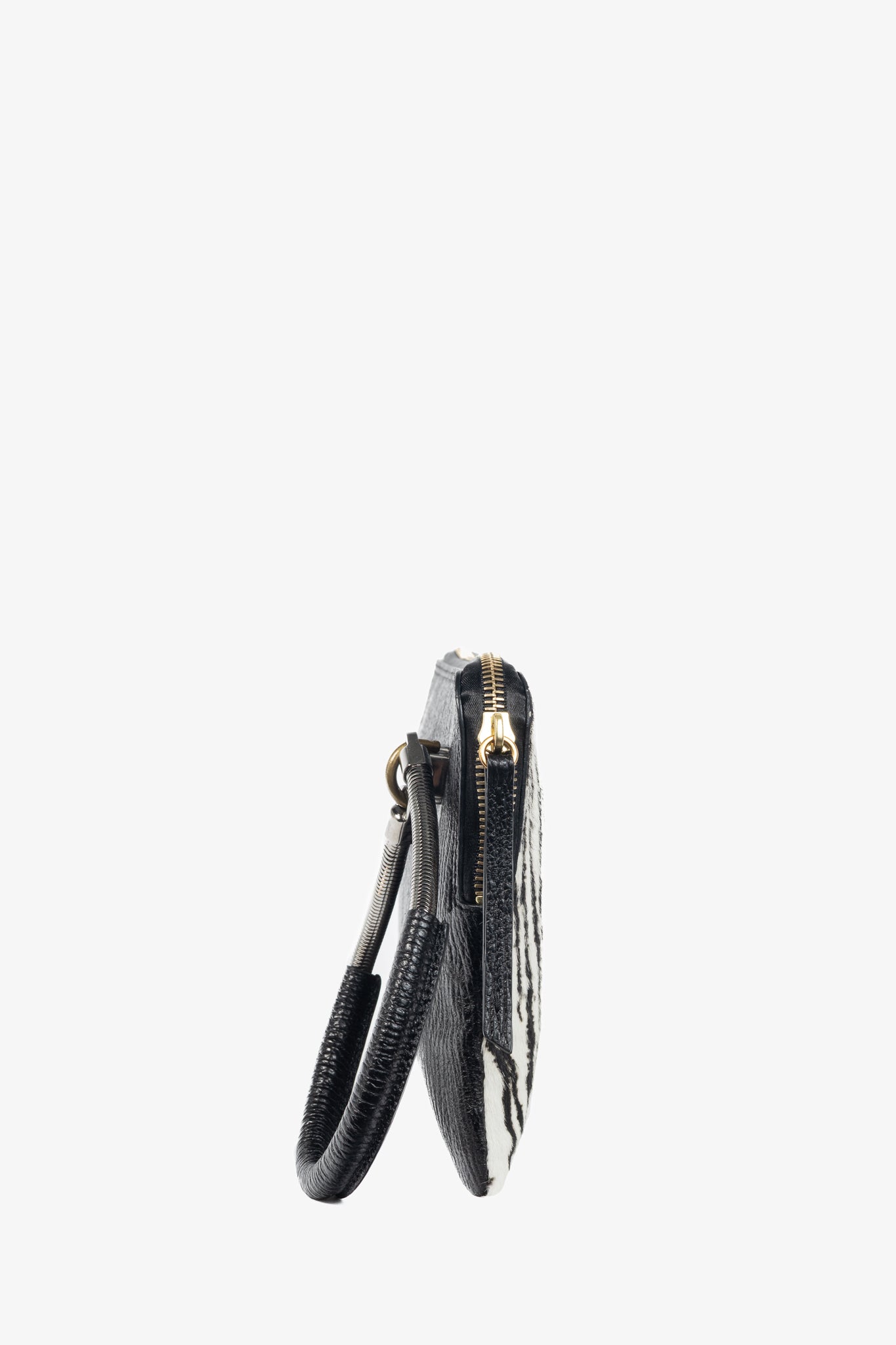 Lanvin Zebra Pony-Hair & Leather Oversized Clutch