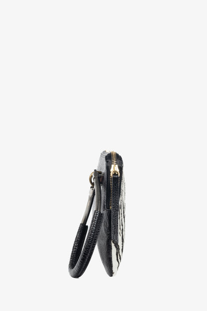Lanvin Zebra Pony-Hair & Leather Oversized Clutch